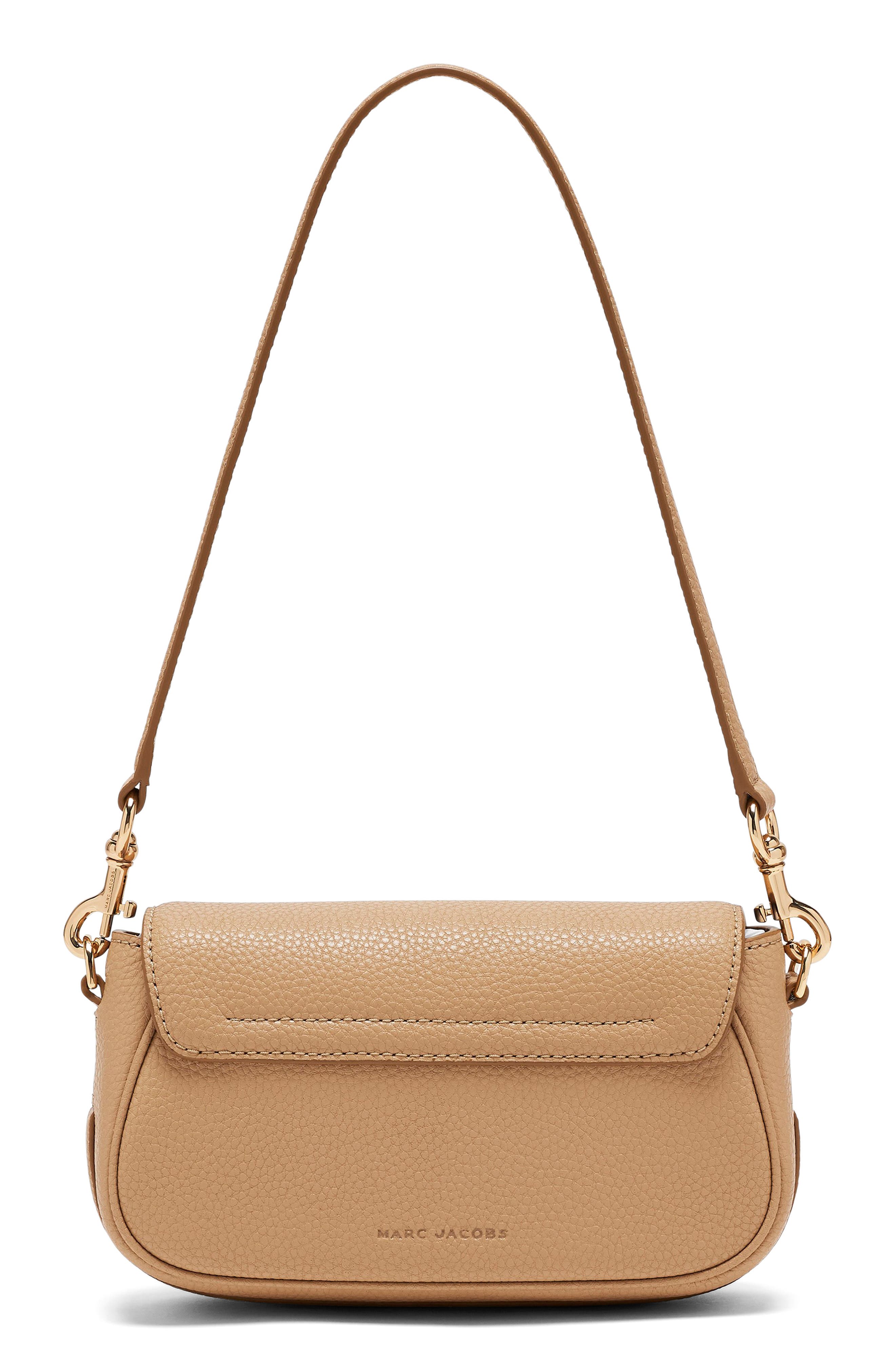 Marc Jacobs The J Marc Clover Pebble Crossbody Bag, Alternate, color, Camel