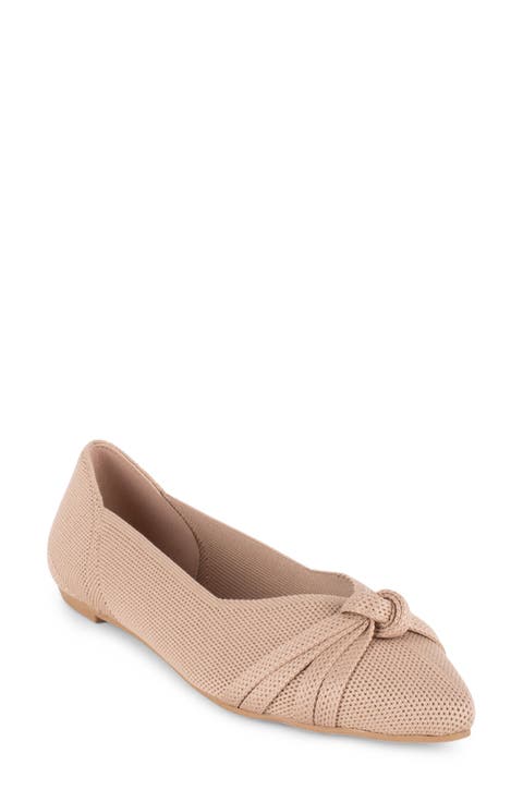 Catalina Pointed Toe Knit Flat (Women)