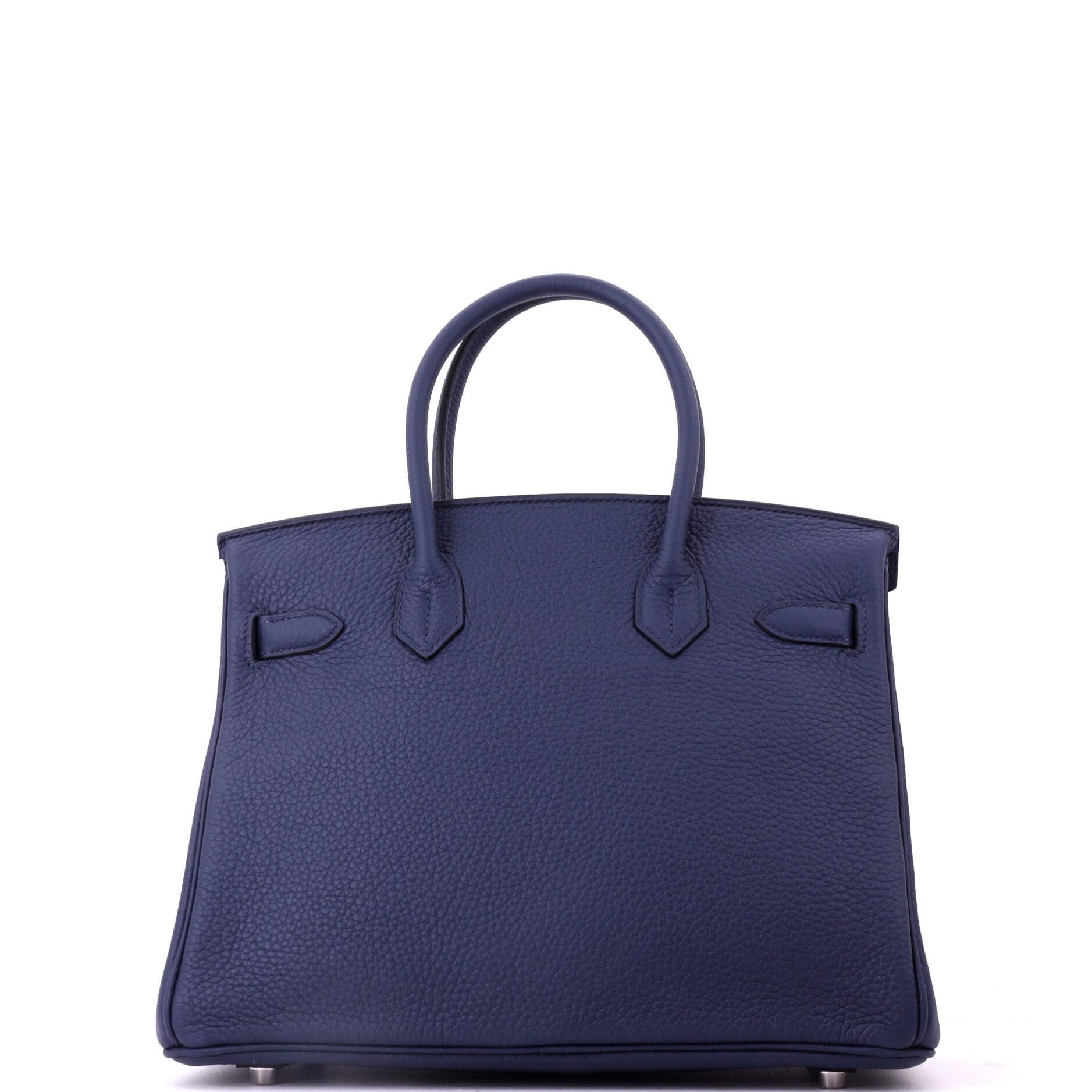 Birkin Handbag Verso Togo with Palladium Hardware 30, Alternate, color, Blue