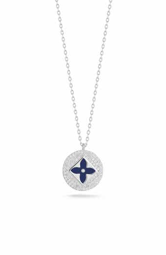 Pavé Cubic Zirconia Round Pendant Necklace