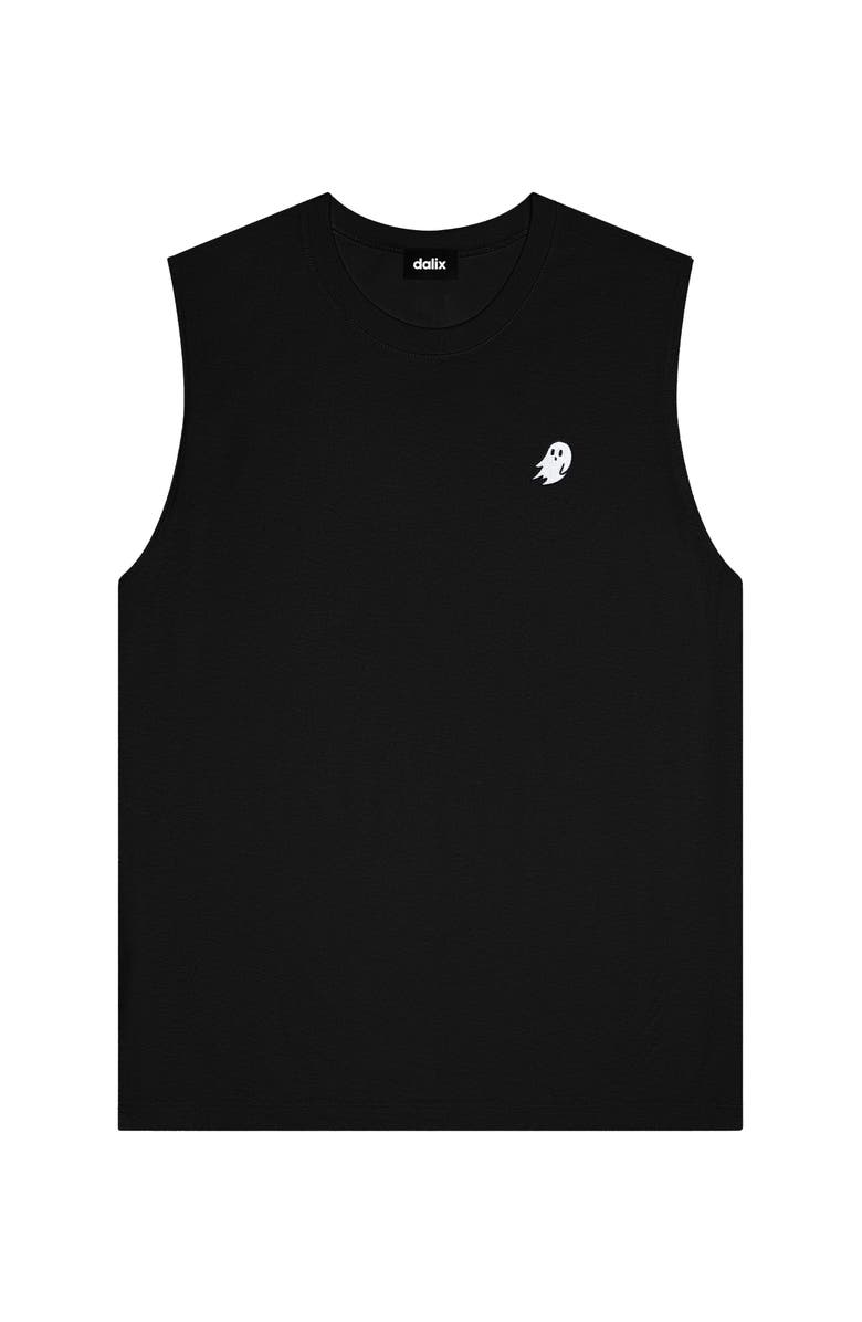 Dalix Mens Ghost Lightweight Cotton Tank, Main, color, Black