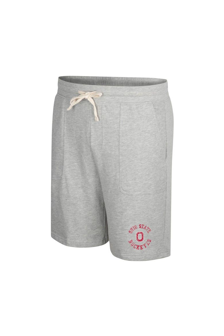Men's Colosseum Heather Gray Ohio State Buckeyes Love To Hear This Terry Shorts, Alternate, color, Heather Gray