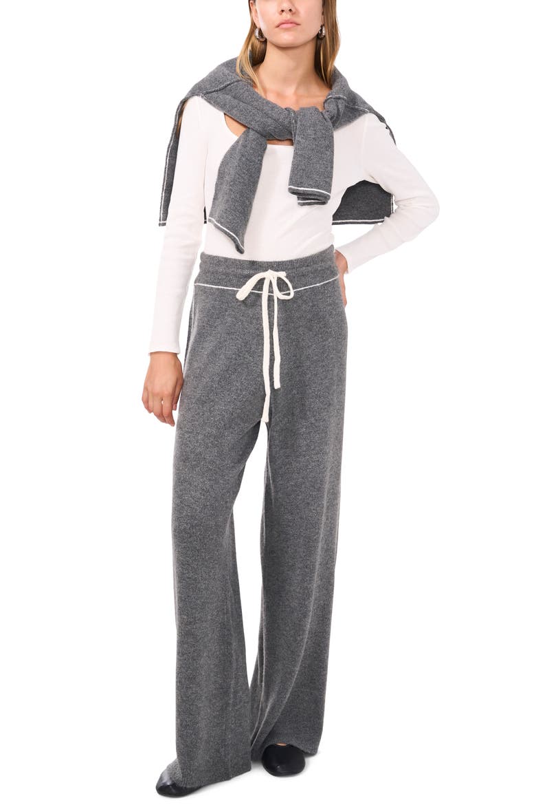 Heathered Drawstring Pants, Alternate, color, SALT N PEPPER HEATHER