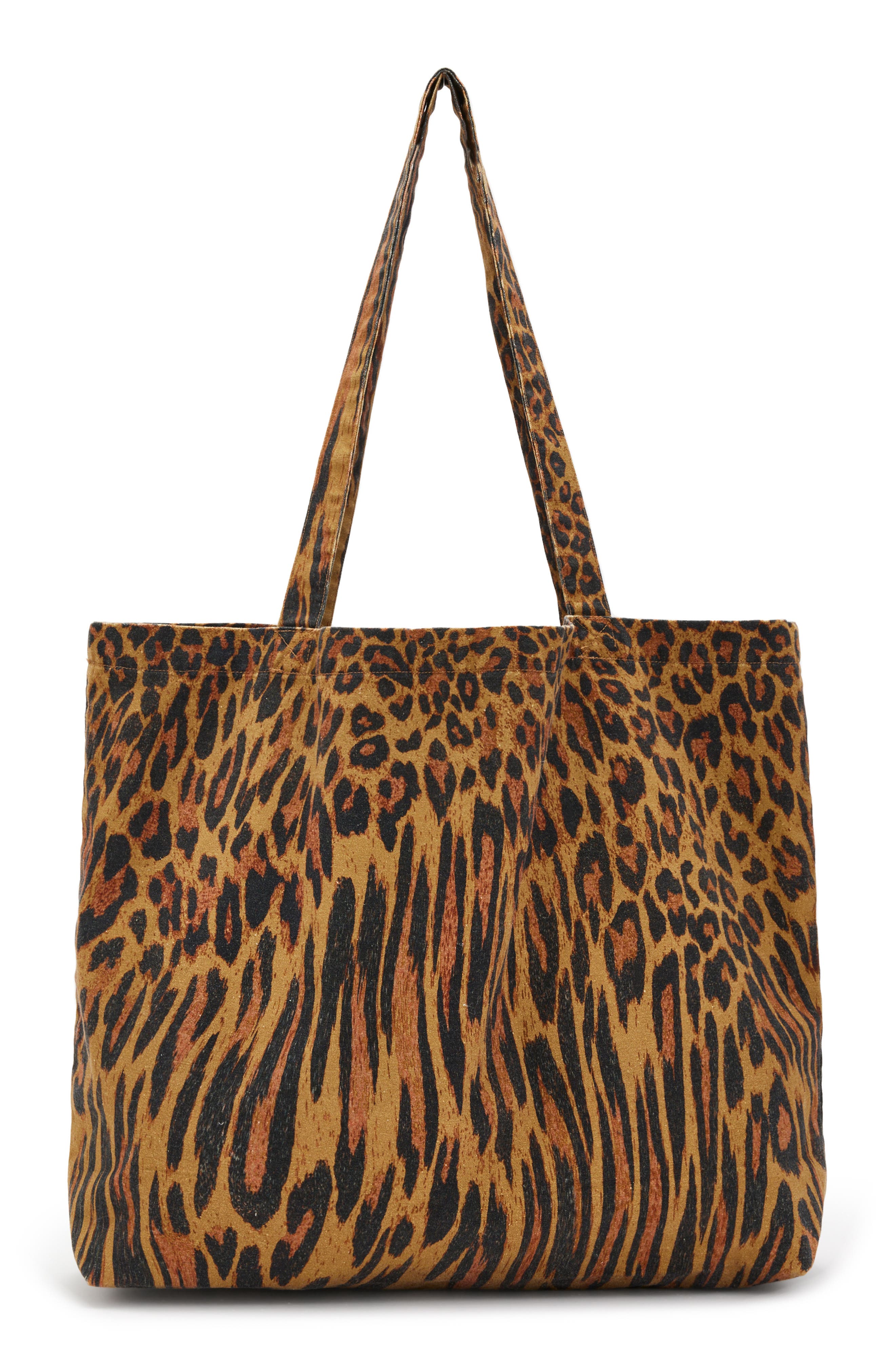 AllSaints Oppose Distorted Cotton Tote Bag, Alternate, color, 