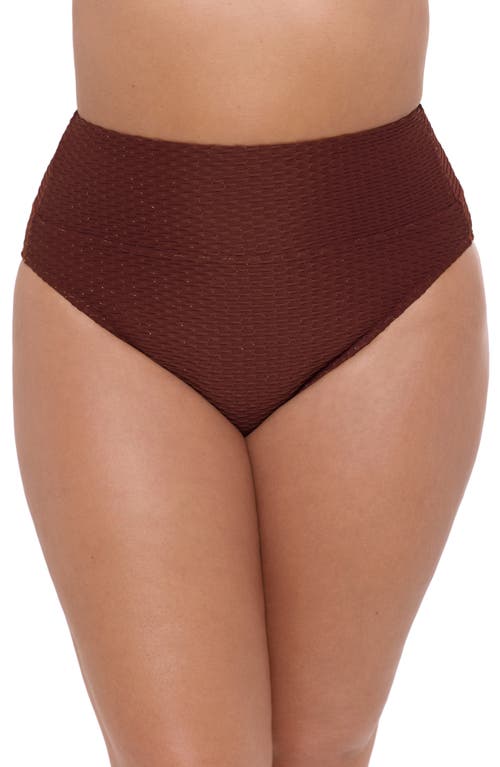 S3 Ultra High Waist Banded Swim Bottoms In Sangria