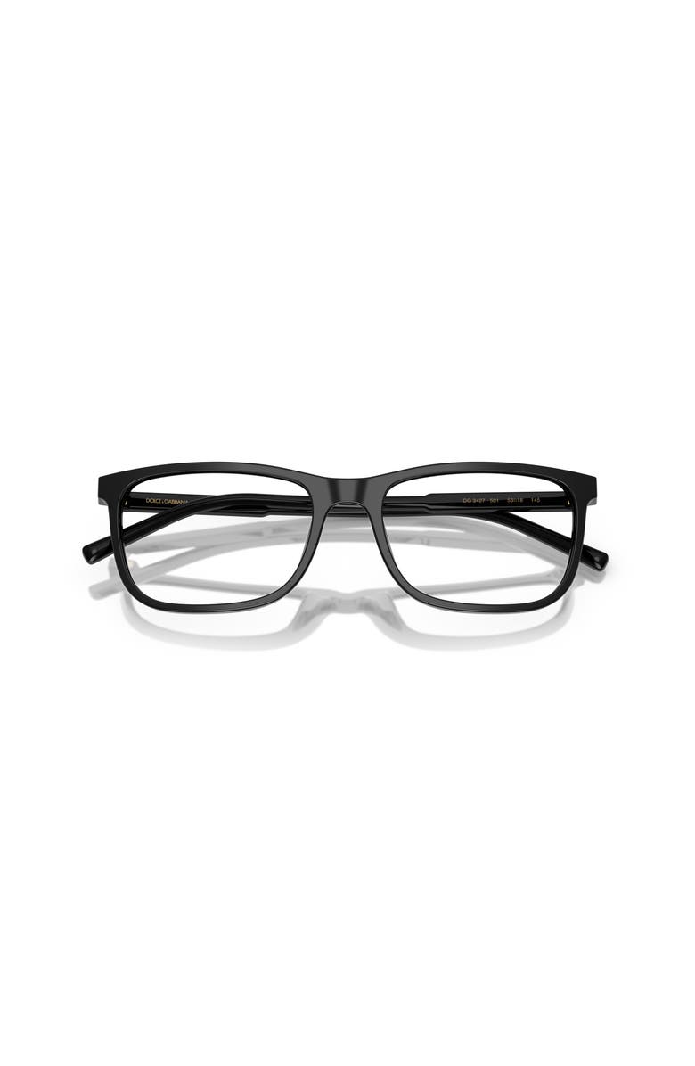 Dolce&Gabbana 53mm Rectangle optical glasses, Alternate, color, Black