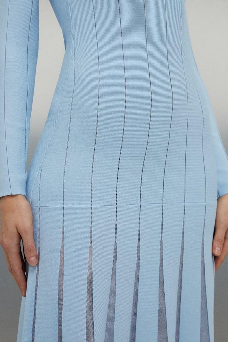 Filament Full Skirt Knit Midi Dress, Alternate, color, Pale Blue