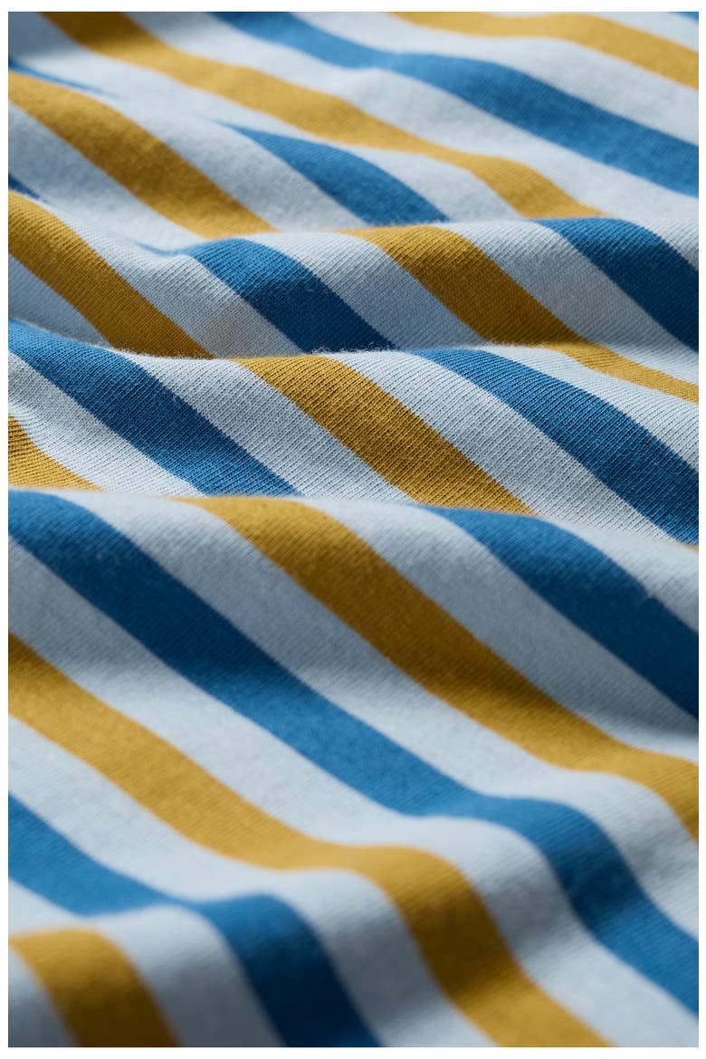Sailor Stripe Three Quarter Sleeve Organic Cotton T-Shirt, Alternate, color, DUET MINI CORNISH PEAR
