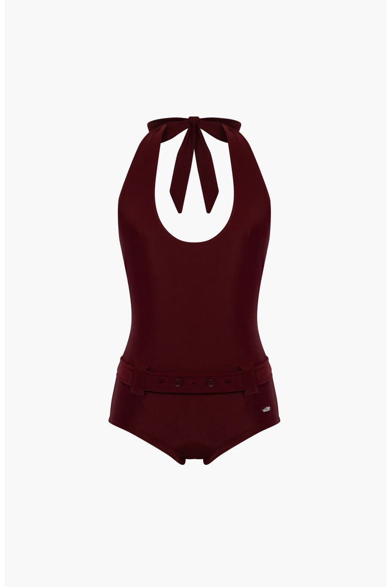 Halter One Piece, Main, color, Maroon