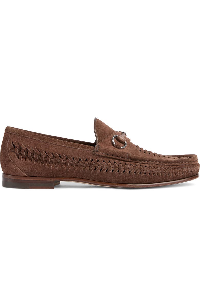 Gucci Horsebit 1953 Woven Loafer, Alternate, color, Mahogany
