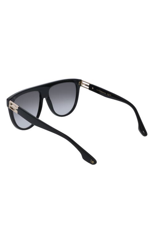 Victoria Beckham 58mm Aviator Sunglasses In Black