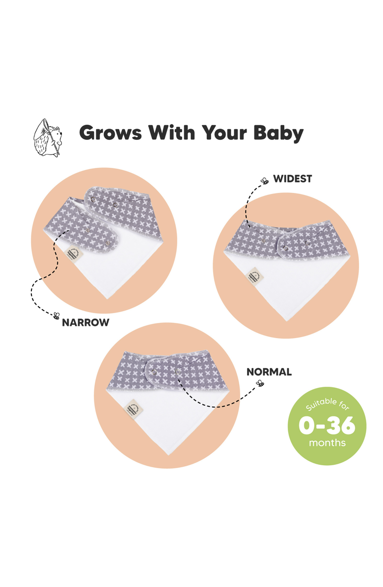 KeaBabies 10-Pack Organic Bandana Bibs, Alternate, color, Monos