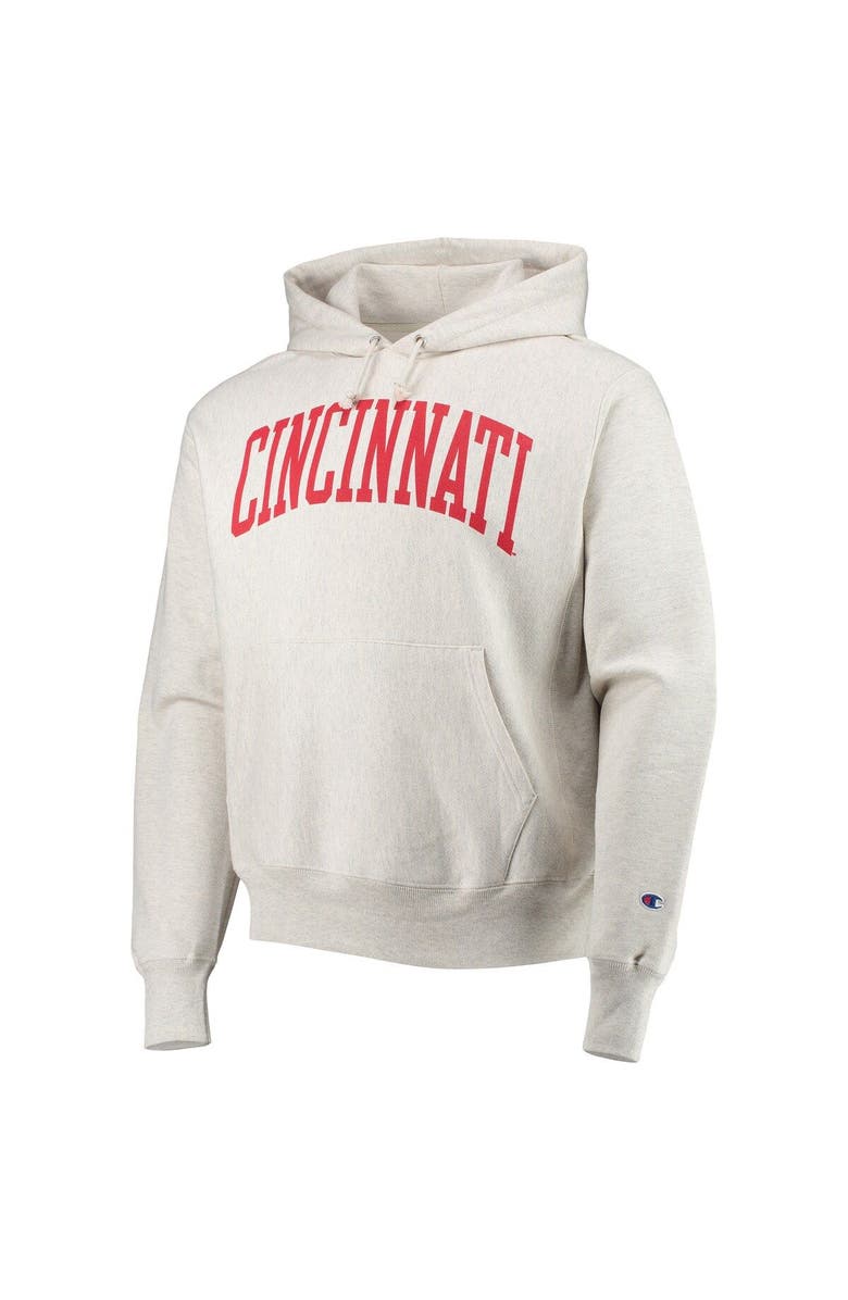 Champion Men's Champion Heathered Oatmeal Cincinnati Bearcats Cincy Arch Pullover Hoodie, Alternate, color, Oatmeal
