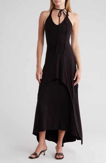 GO COUTURE Choker Neck Midi Sundress