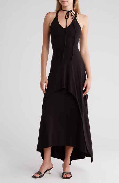 GO COUTURE Choker Neck Midi Sundress