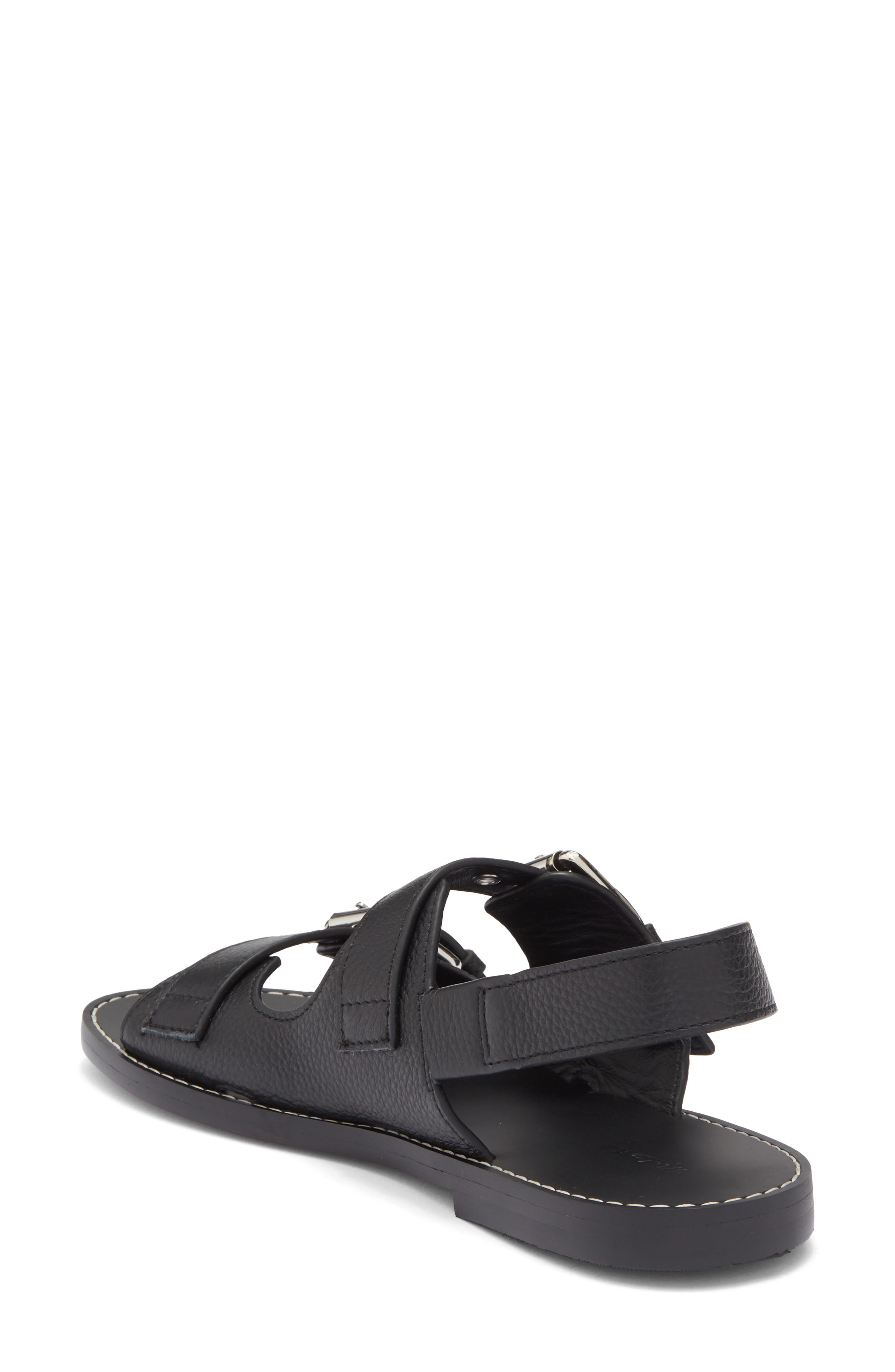 Madewell Indie Buckle Sandal, Alternate, color, True Black