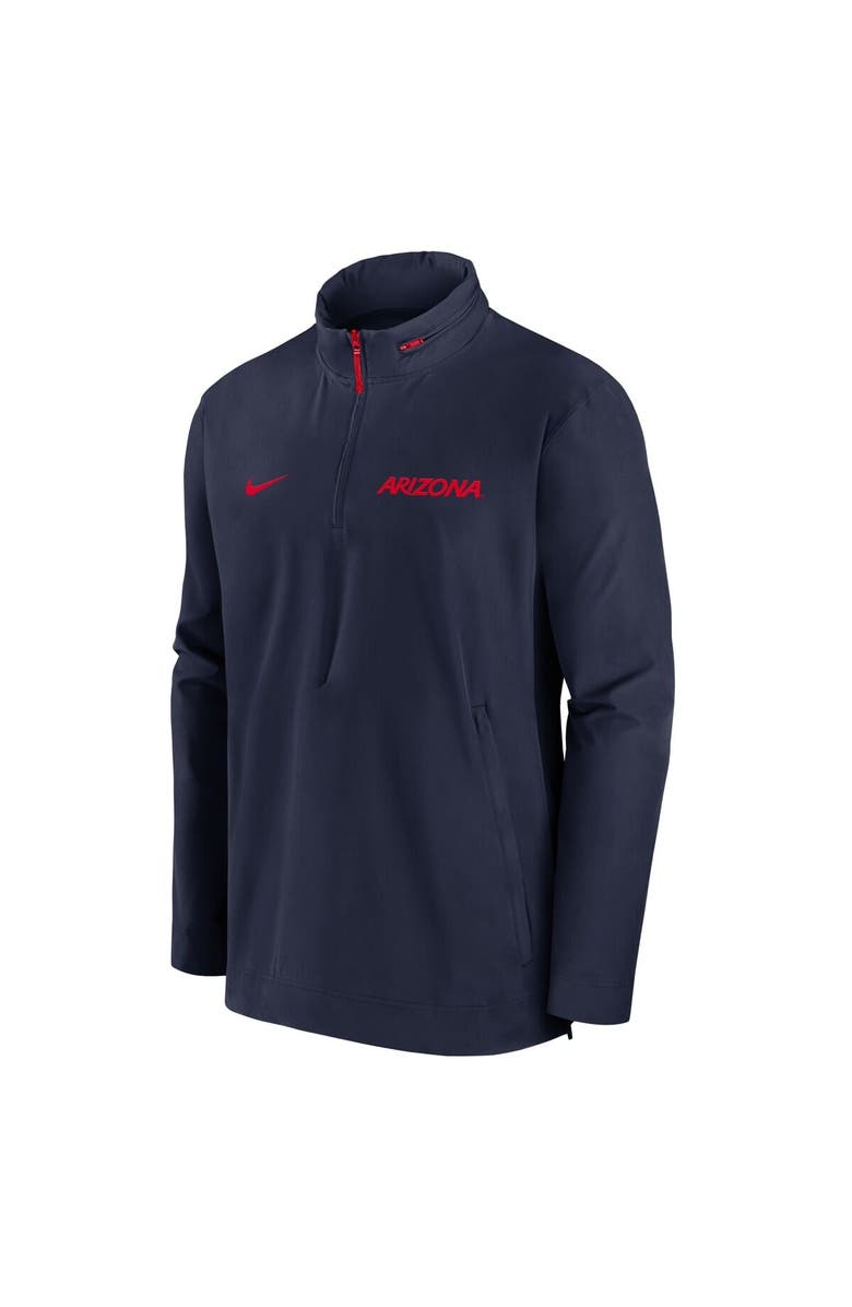 Nike Men's Nike Navy Arizona Wildcats 2024 Sideline Coaches Quarter-Zip Hoodie Jacket, Alternate, color, 