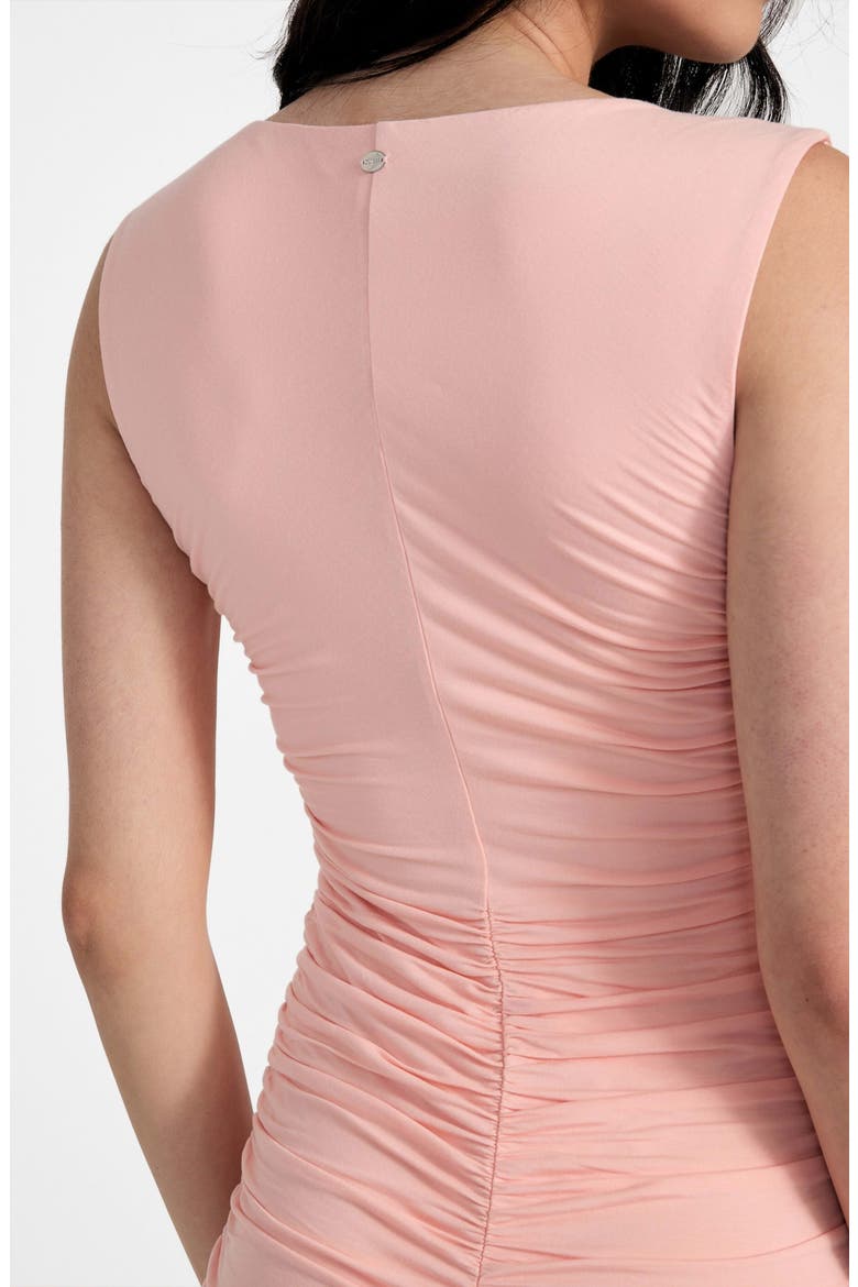 Nathaly Ruched Jersey Body-Con Minidress, Alternate, color, PEACH CREME
