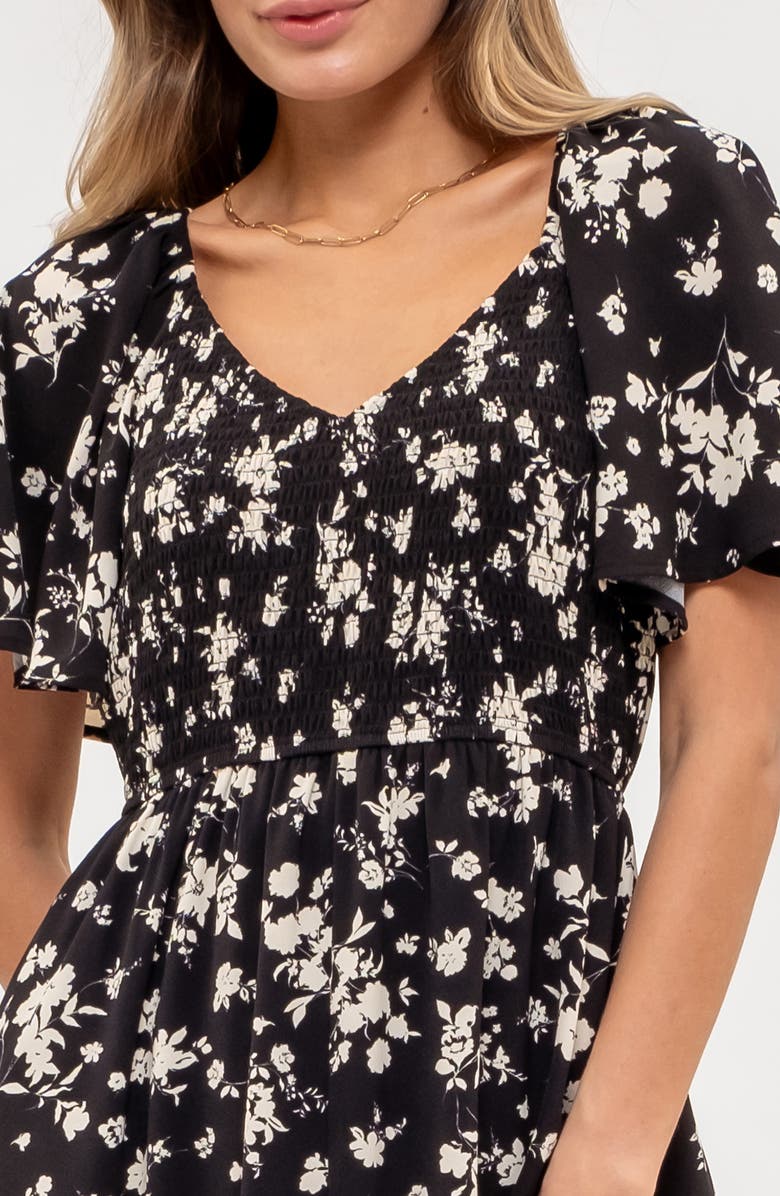 AUGUST SKY Floral Midi Dress, Alternate, color, 