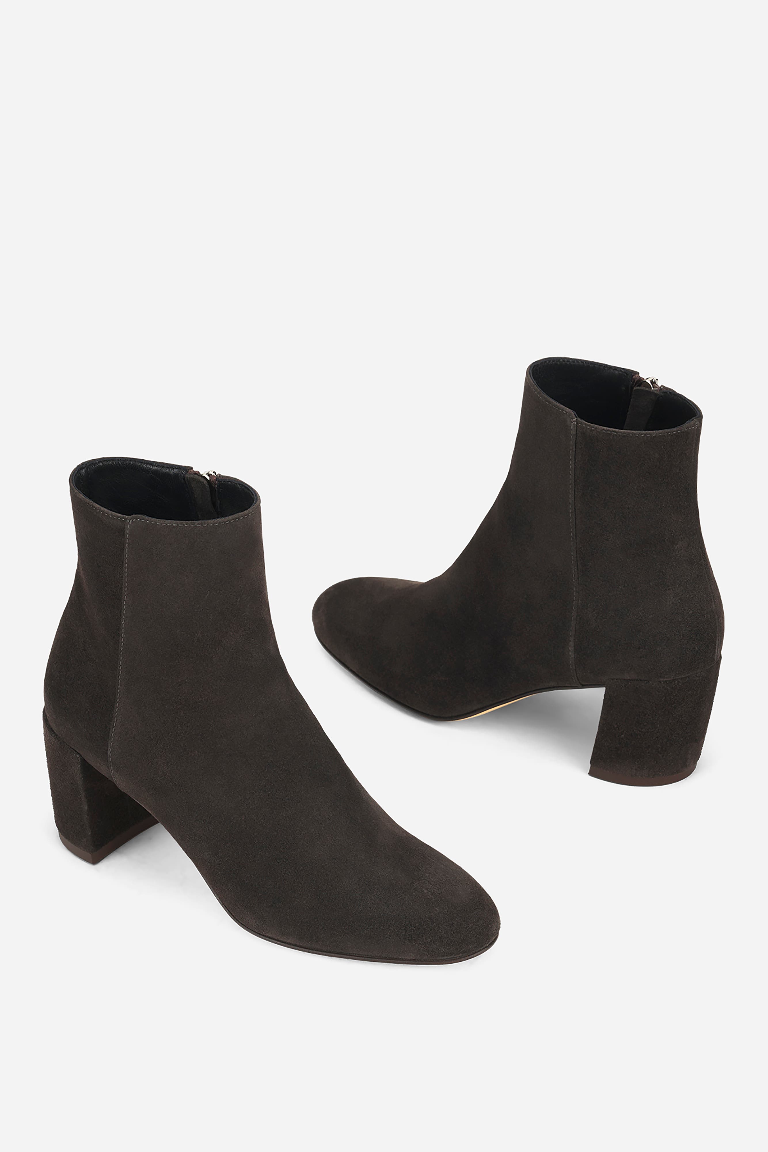 AGL Lynn Water-resistant velour Bootie, Alternate, color, Charcoal