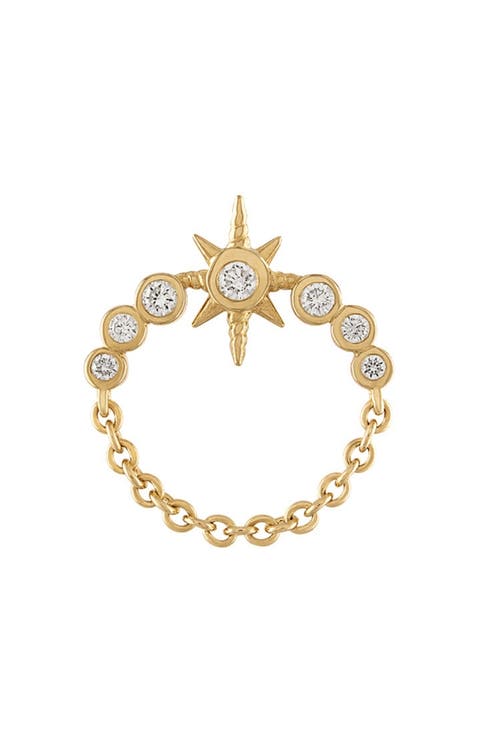 Orbit Gold Diamond Stud Earrings