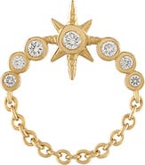 EDEN PRESLEY Orbit Gold Diamond Stud Earrings