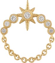 EDEN PRESLEY Orbit Gold Diamond Stud Earrings