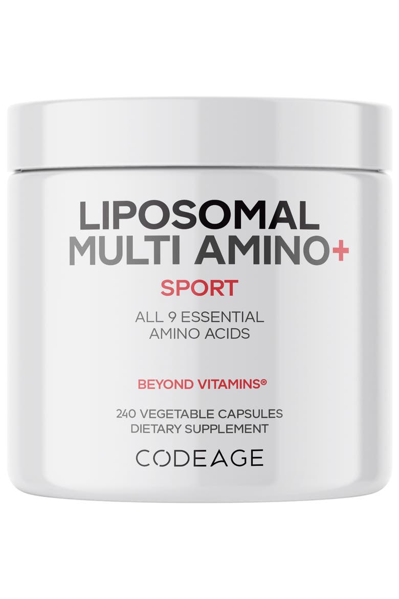 Liposomal Multi Amino BCAA & EAA Supplement, Main, color, White