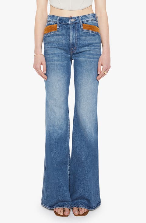 The Pointy Doozy Contrast Pocket Wide Leg Jeans (Remember When)