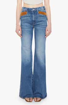 MOTHER The Pointy Doozy Contrast Pocket Wide Leg Jeans
