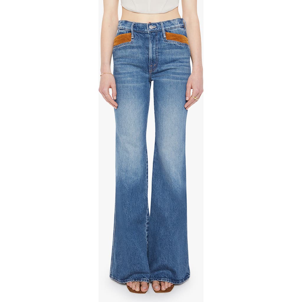 Mother The Pointy Pocket Doozy Heel Jeans In Remember When In Blue