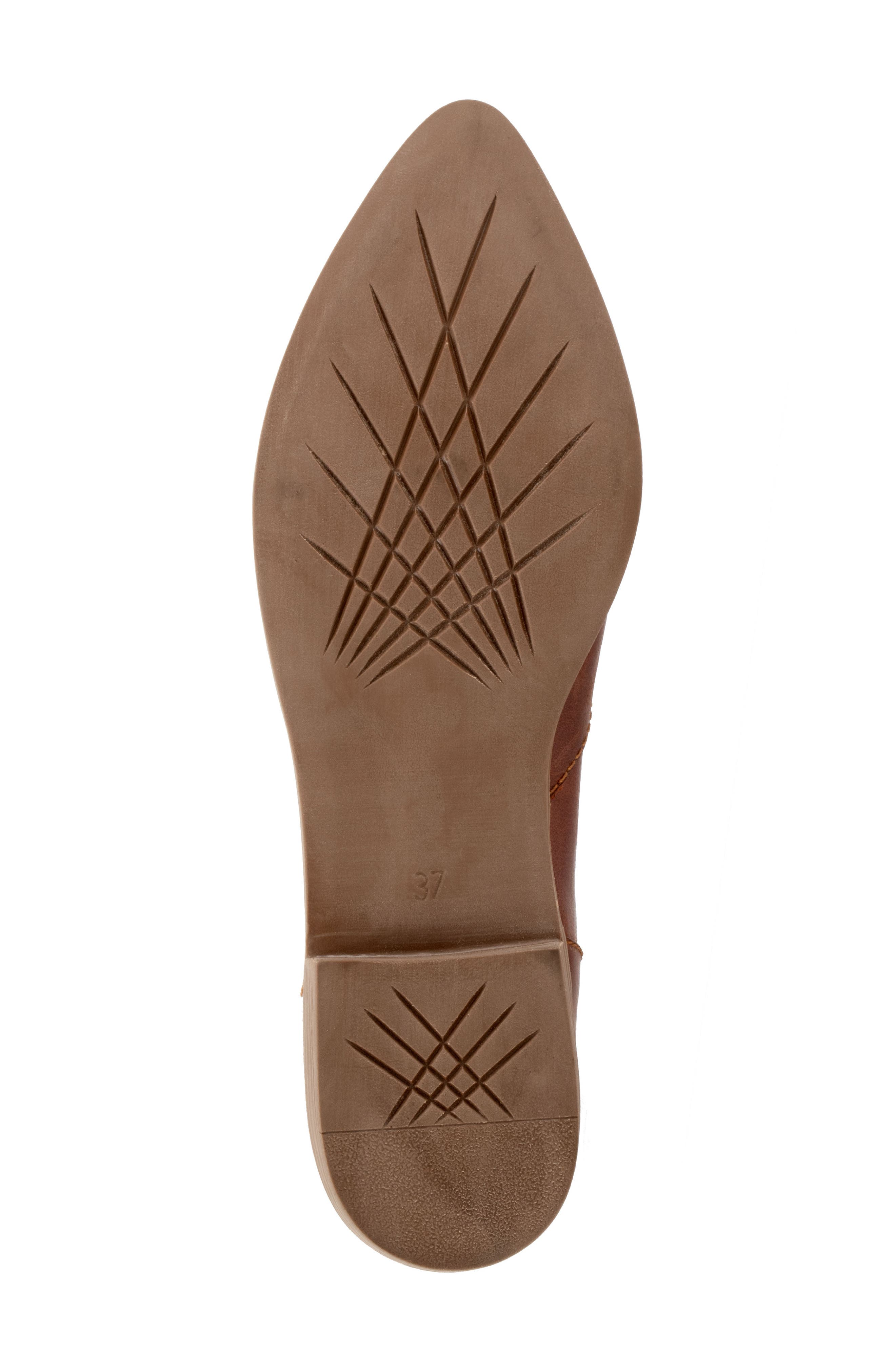 Bueno Blake Half D'Orsay Pointed Toe Flat, Alternate, color, Rust