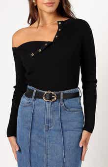 Petal & Pup Mable One-Shoulder Rib Top