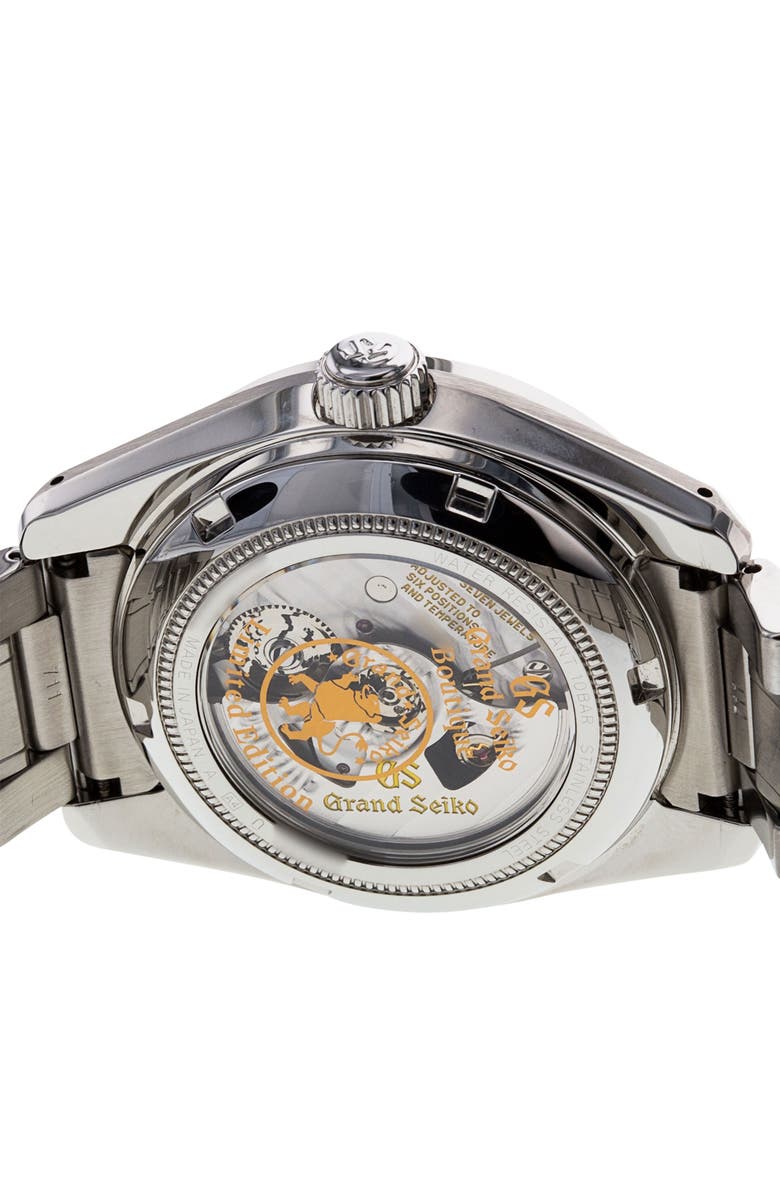 Watchfinder & Co. Grand Seiko Preowned Heritage Collection Bracelet Watch, 40mm, Alternate, color, Silver / Blue