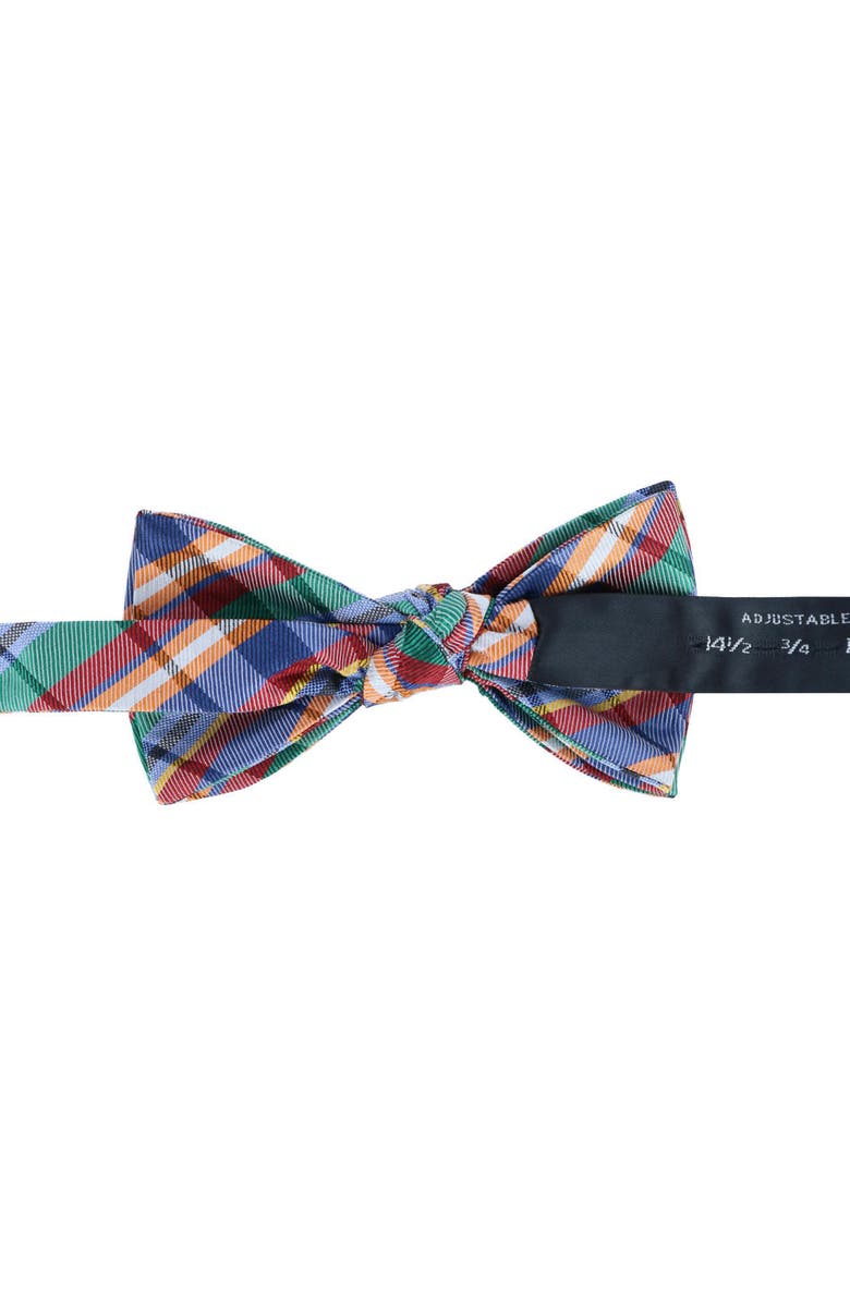 Trafalgar Sherwood Plaid Silk Bow Tie, Alternate, color, Plaid