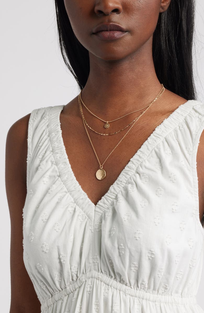 Treasure & Bond Shirred Cotton Blend Jacquard Sundress, Alternate, color, White Blanc