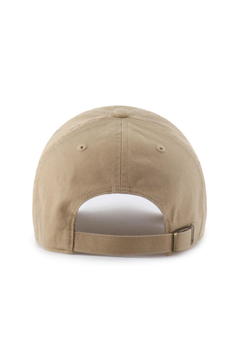 Men's '47  Khaki Philadelphia Flyers Logo Clean Up Adjustable Hat, Alternate, color, Khaki