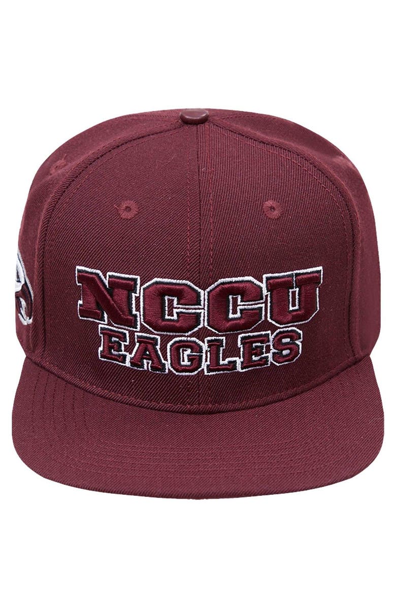 PRO STANDARD Men's Pro Standard Maroon North Carolina Central Eagles Evergreen NCCU Snapback Hat, Alternate, color,
