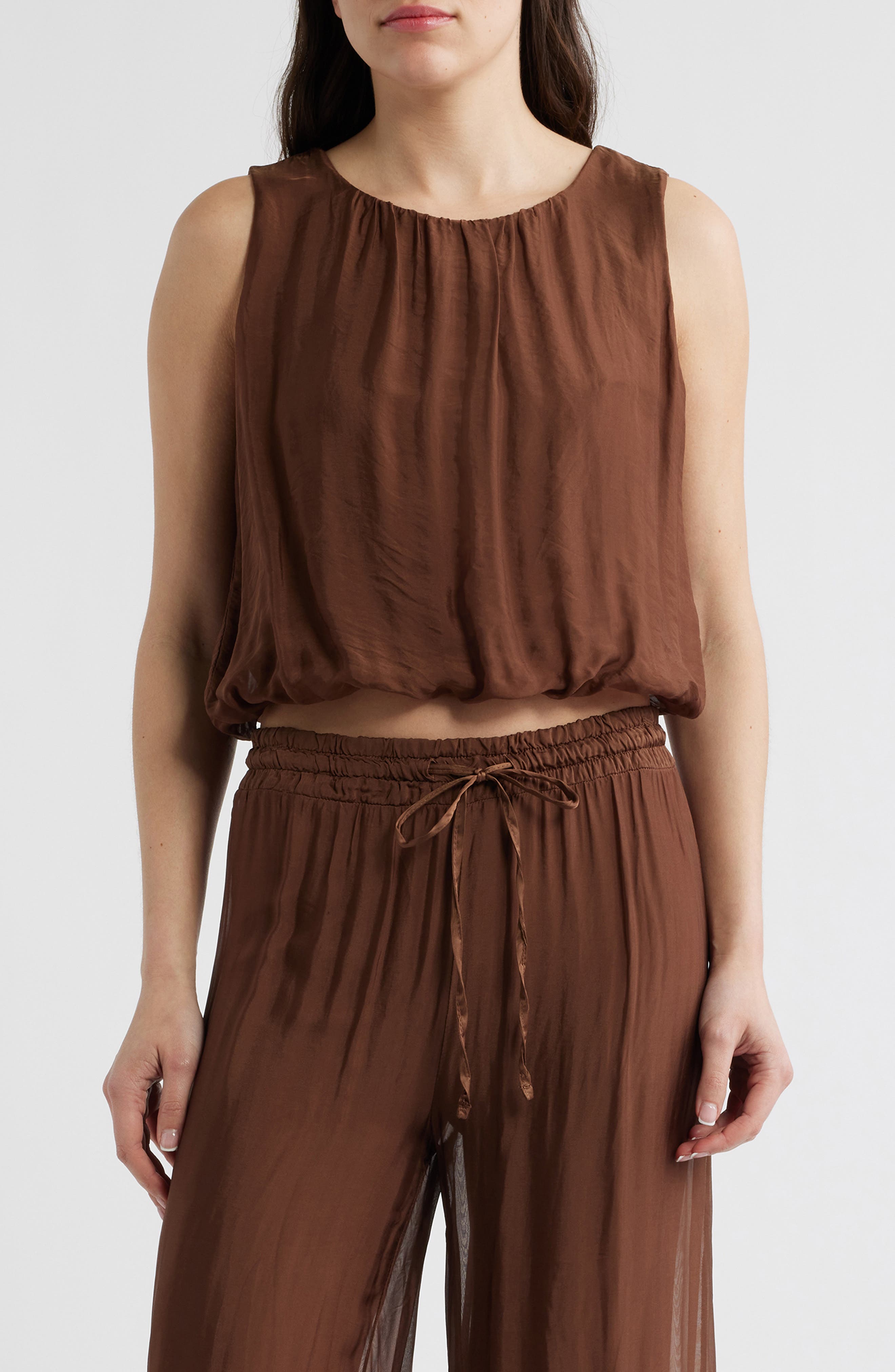 Strada Bubble Sleeveless Top