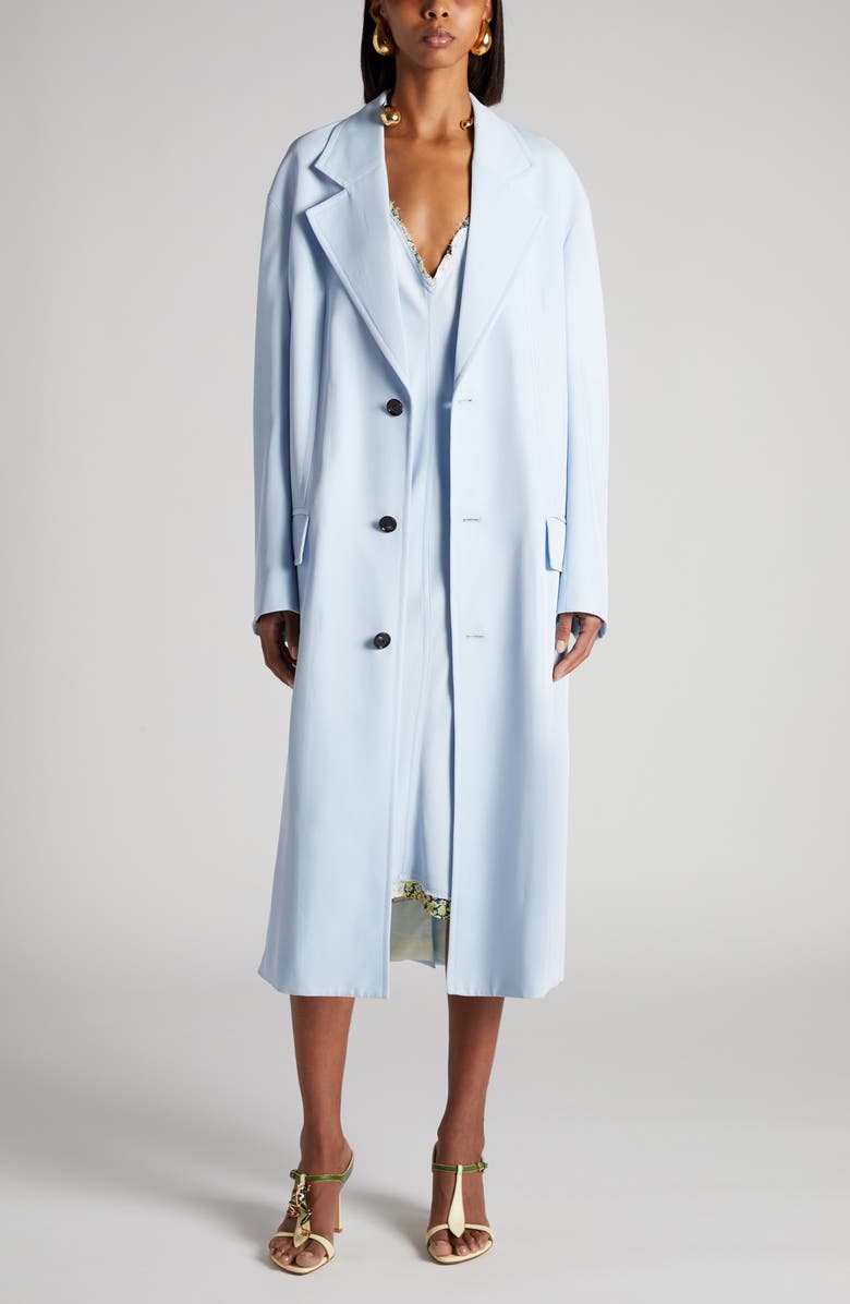 Bottega Veneta Twill Coat, Alternate, color, 4350 Sky Blue