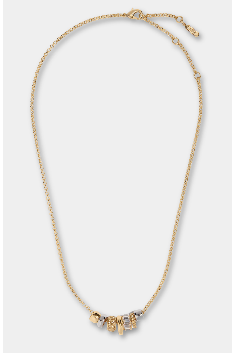 Multi Rondelle Necklace, Alternate, color, Gold