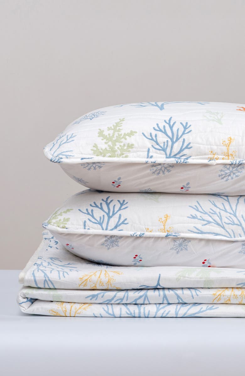 Woven & Weft Colorful Coral Quilt Set, Main, color, Pastel Coral