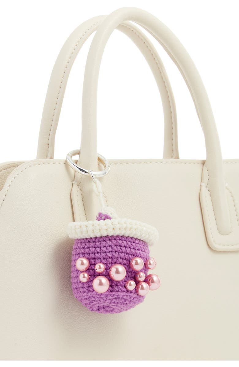 Chelsea28 Boba Tea Crochet Bag Charm, Alternate, color, Purple Multi- Gold