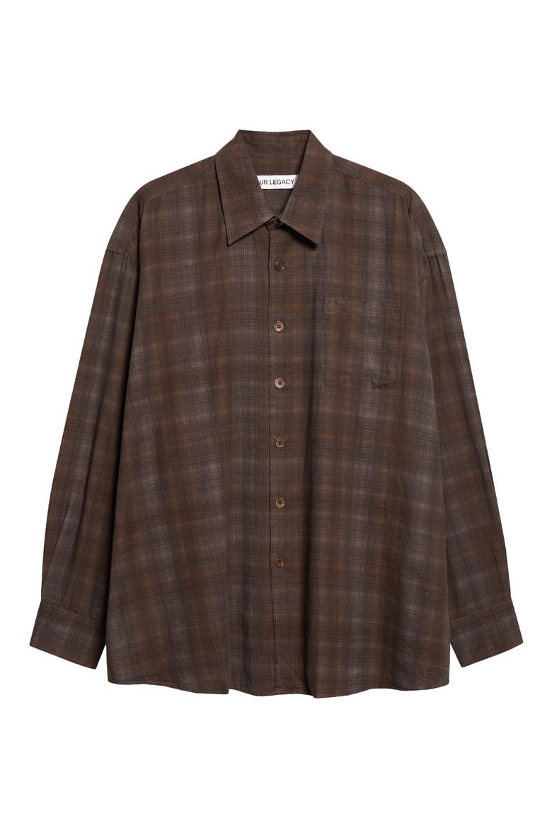 Borrowed Check Cotton Button-Up Shirt, Main, color, MORE CHECK PRINT