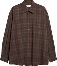 OUR LEGACY Borrowed Check Cotton Button-Up Shirt
