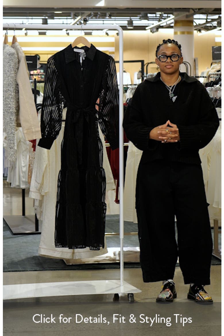 Neve Long Sleeve Tiered Shirtdress video