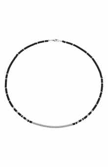 Men's Silver Plated Bead Necklace