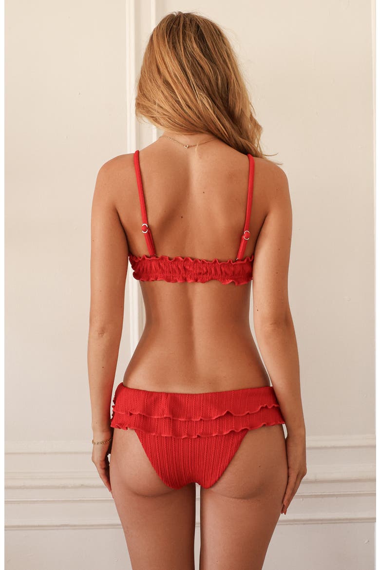 Noel Super Cheeky Bikini Bottom, Alternate, color, Molten Lava