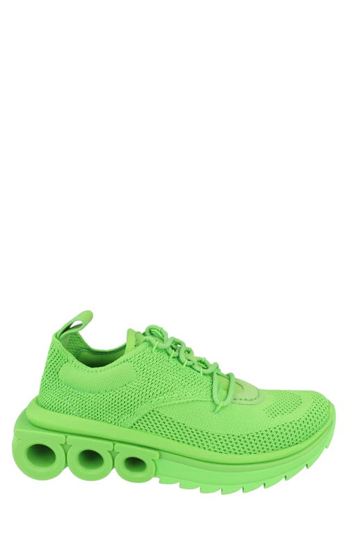Ferragamo Nima Knit Sneakers In Green