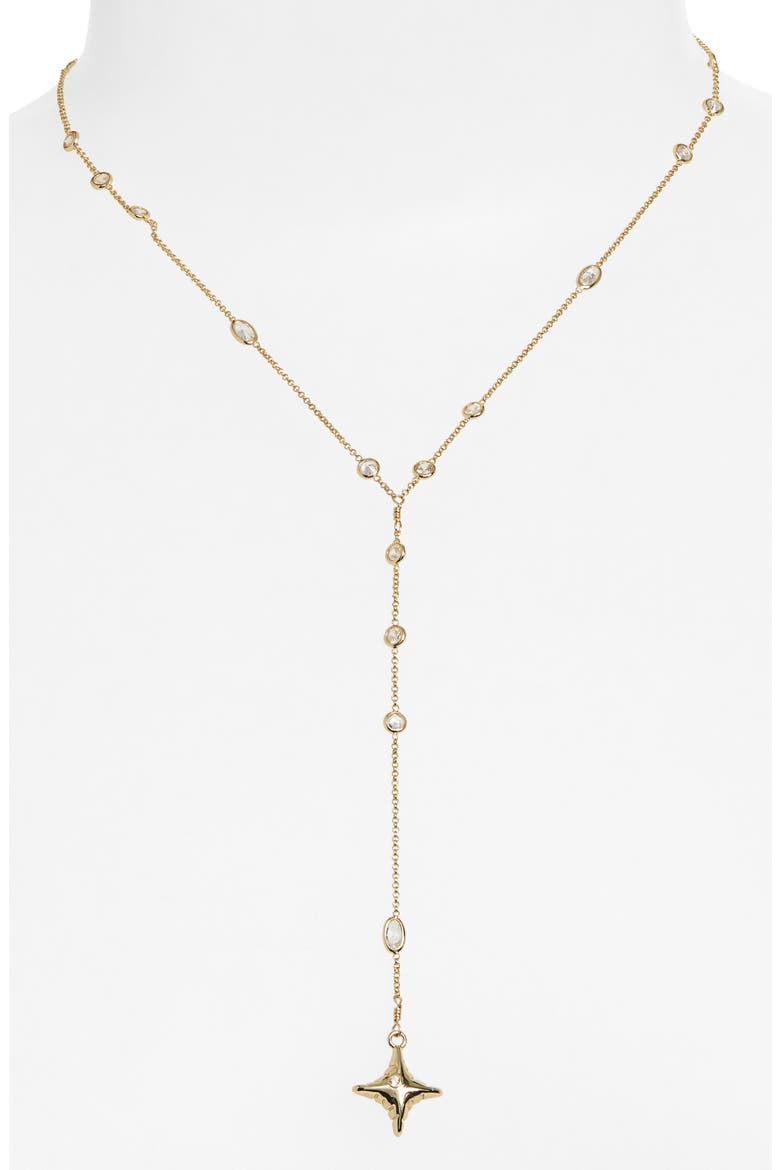 Star Power Y-Necklace, Alternate, color, GOLD